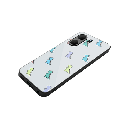 Dino stylish phone case for oppo a5x 5g | glossy glass and slim fit