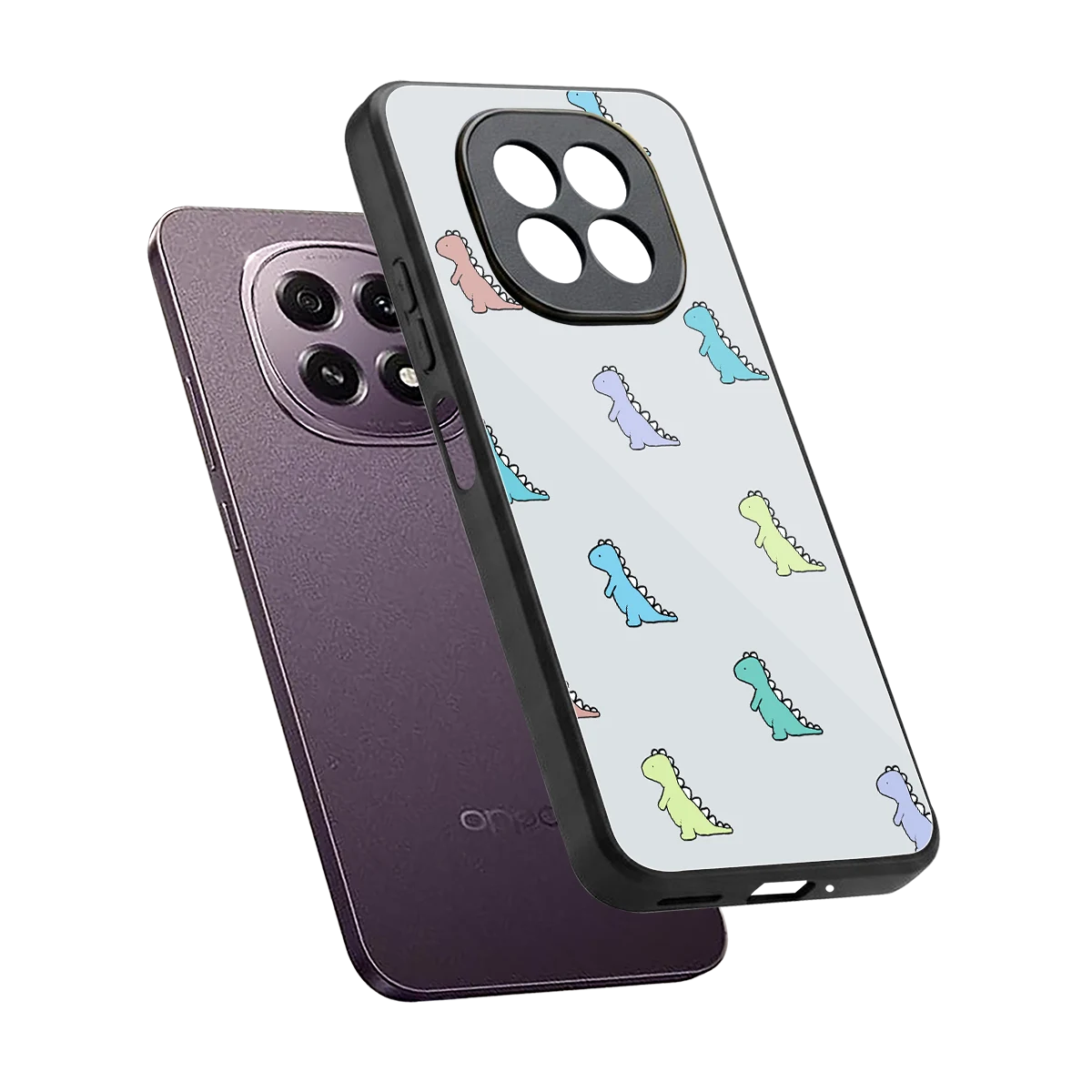 Dino sleek oppo f29 5g cover with tempered glass back and TPU edges