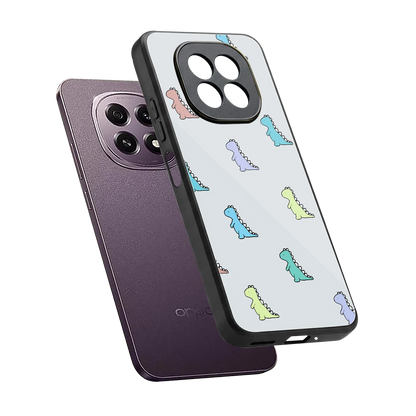 Dino sleek oppo f29 5g cover with tempered glass back and TPU edges
