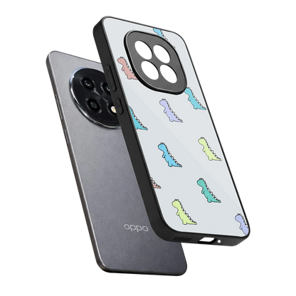 Dino sleek oppo f29 pro 5g cover with tempered glass back and TPU edges