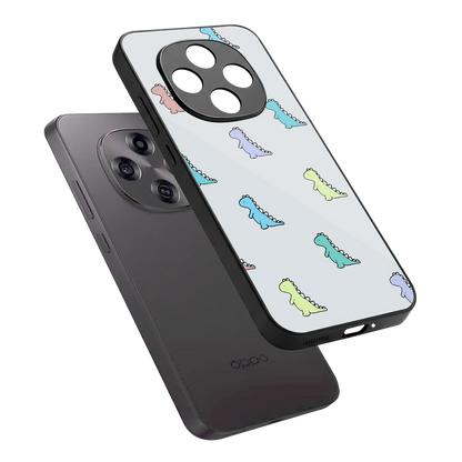 Dino sleek oppo f31 pro 5g cover with tempered glass back and TPU edges
