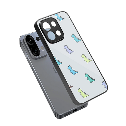 Dino sleek oppo k13 5g cover with tempered glass back and TPU edges