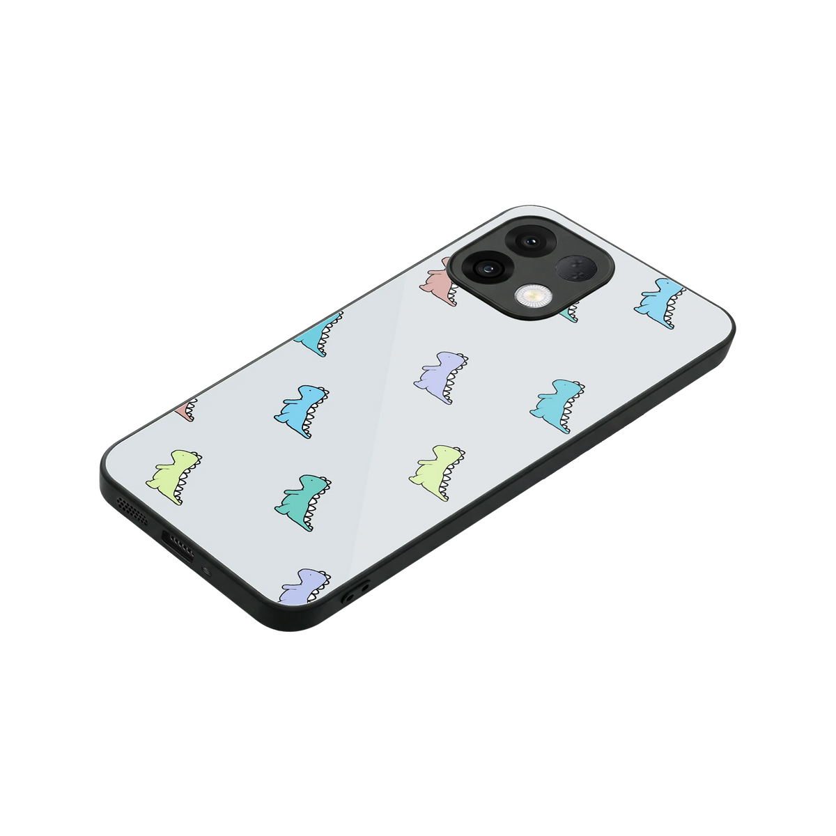 Dino stylish phone case for oppo k13 5g | glossy glass and slim fit