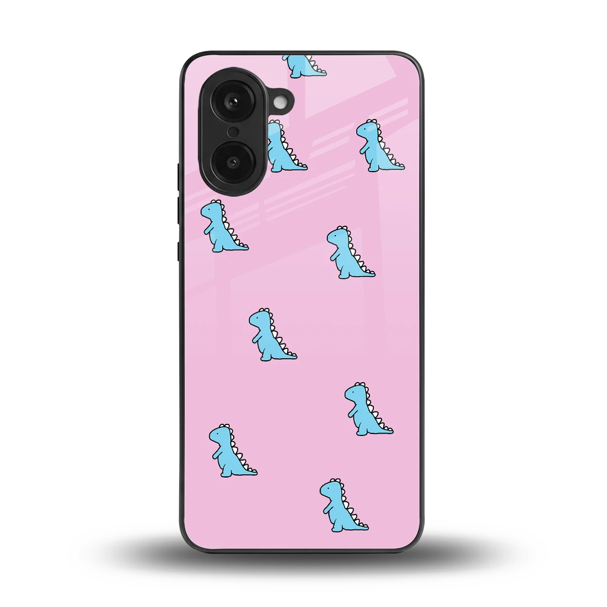 Dino Pink back phone cover | glass case for oneplus nord ce5 5g