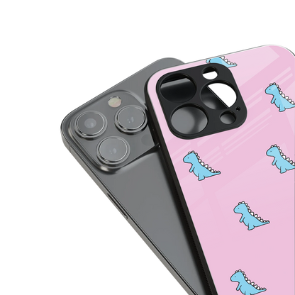 Dino Pink Phone Case for Iphone 16 | Glass Case