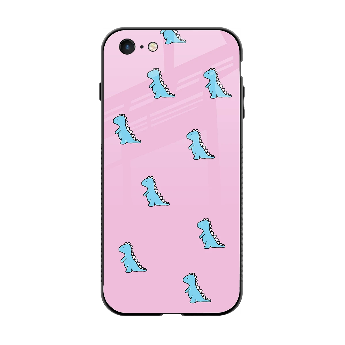 Dino Pink back phone cover | glass case for iphone 6s