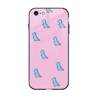 Dino Pink back phone cover | glass case for iphone 6s
