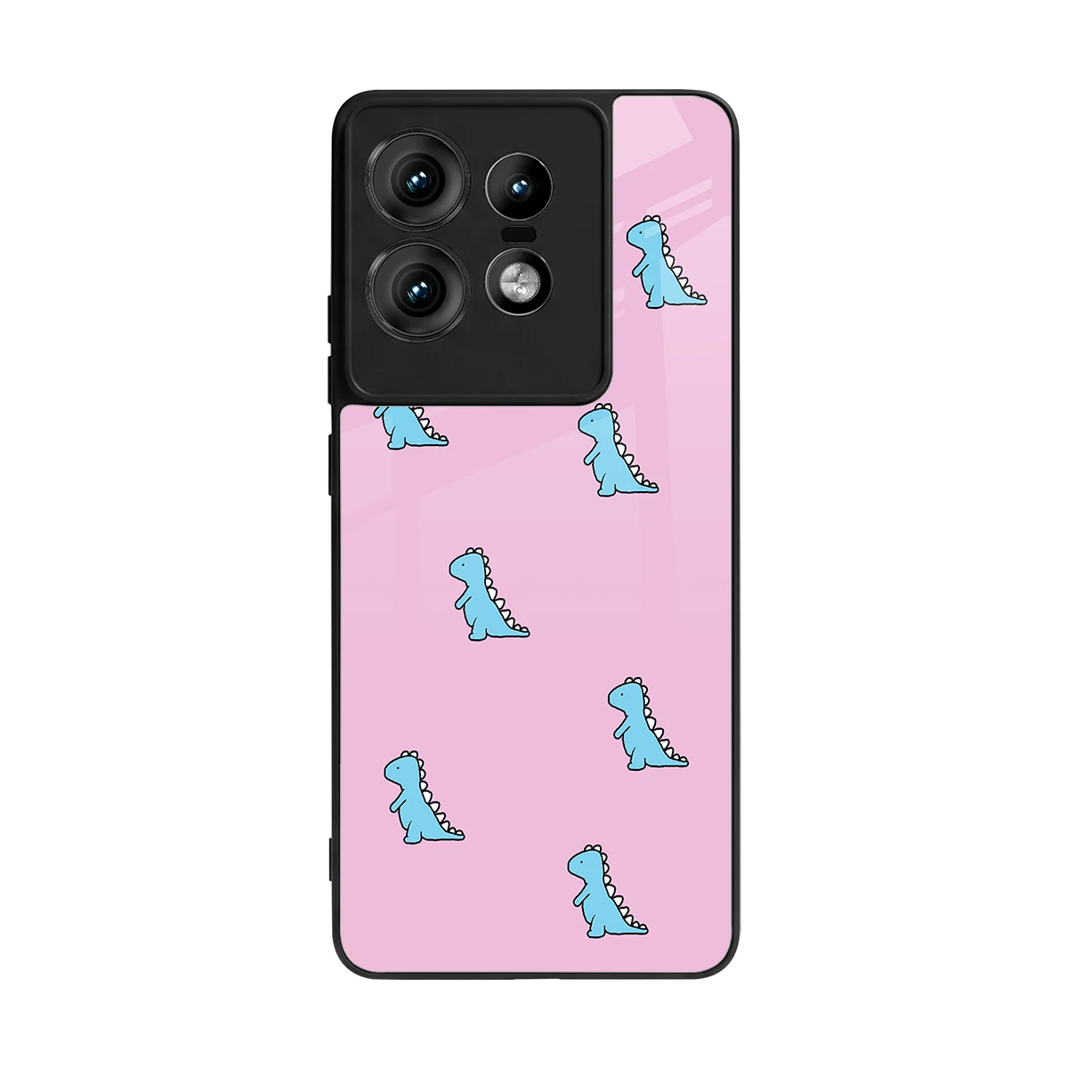 Dino Pink back phone cover | glass case for motorola edge 50 pro