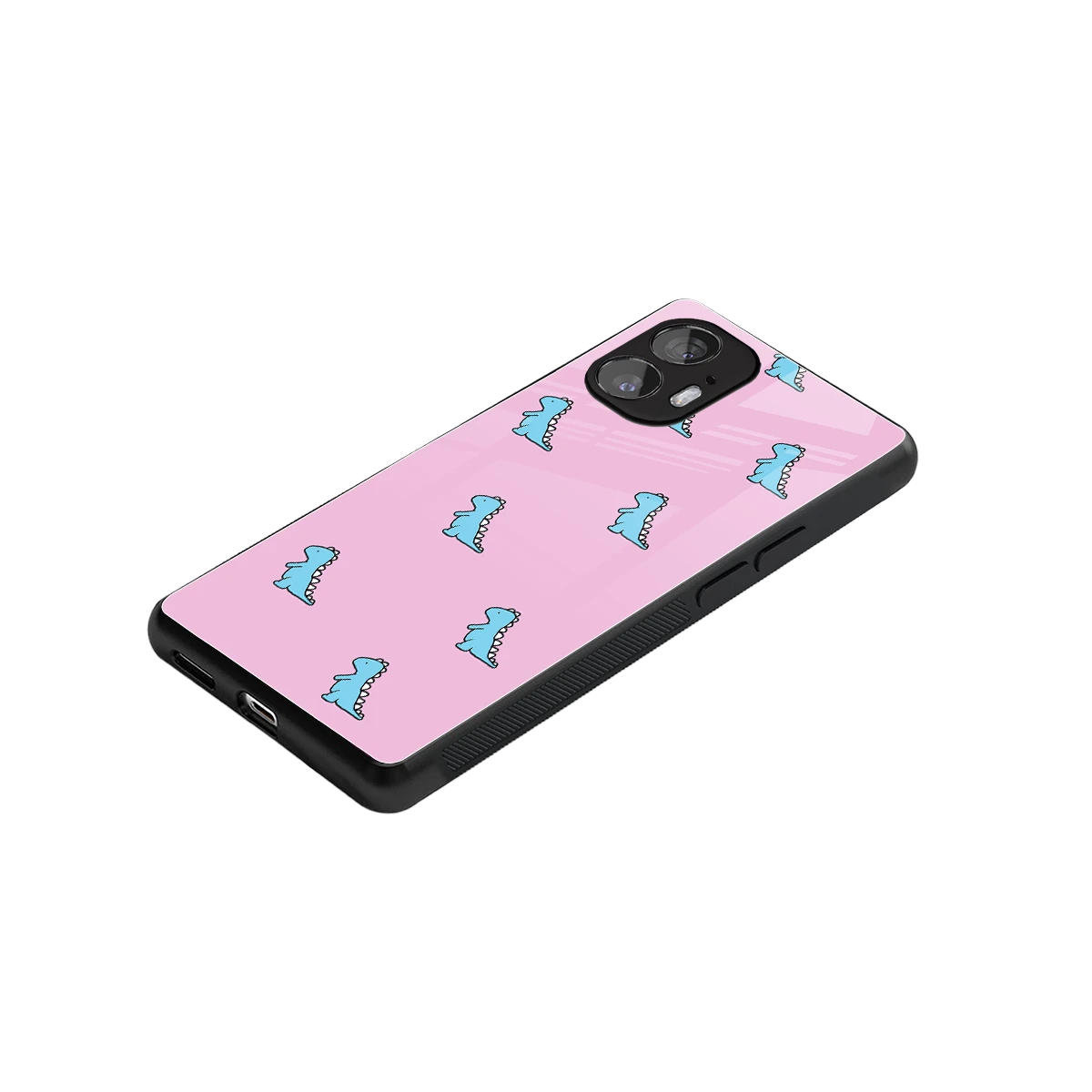 Dino Pink stylish phone case for nothing phone 2 | glossy glass and slim fit