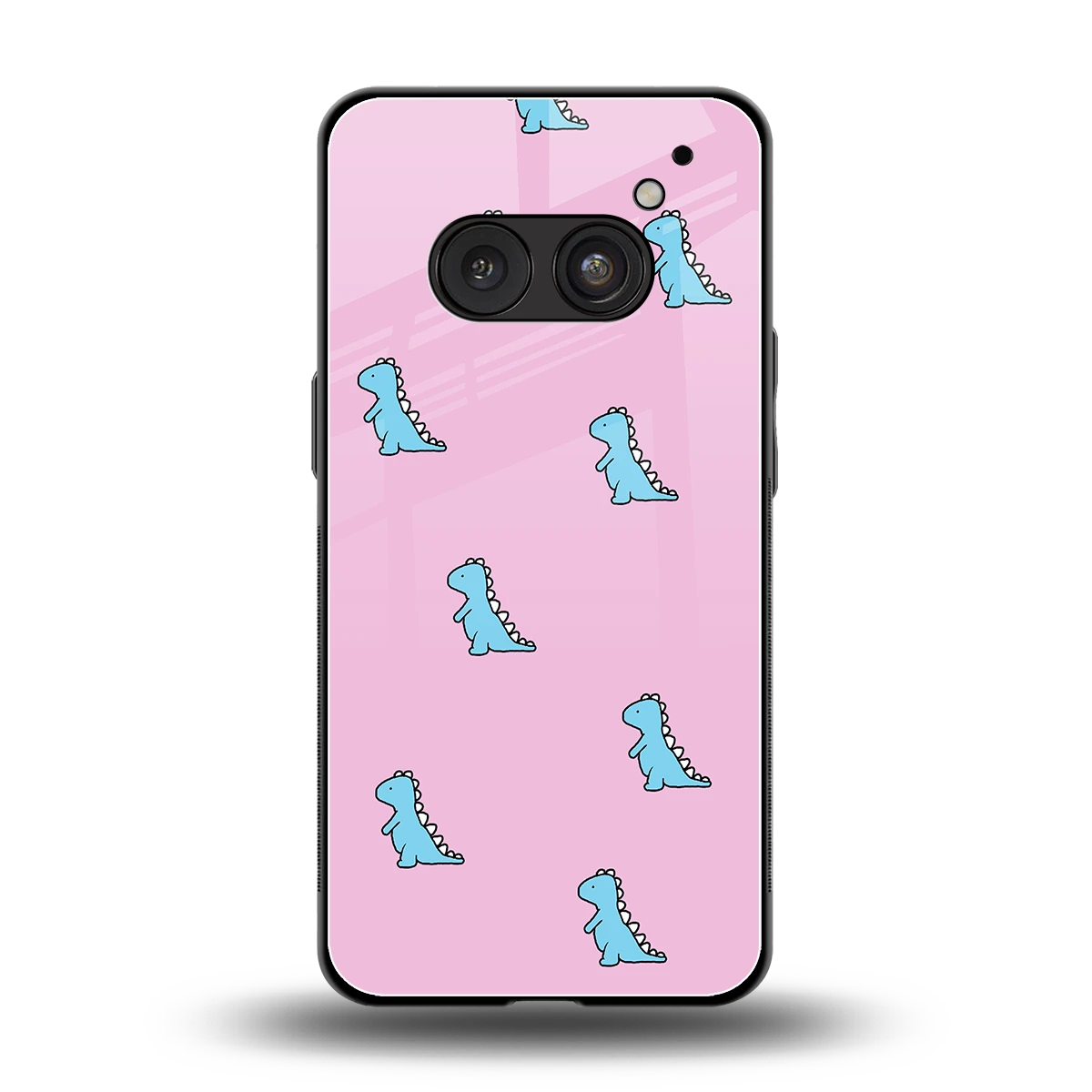 Dino Pink back phone cover | glass case for nothing phone 2a