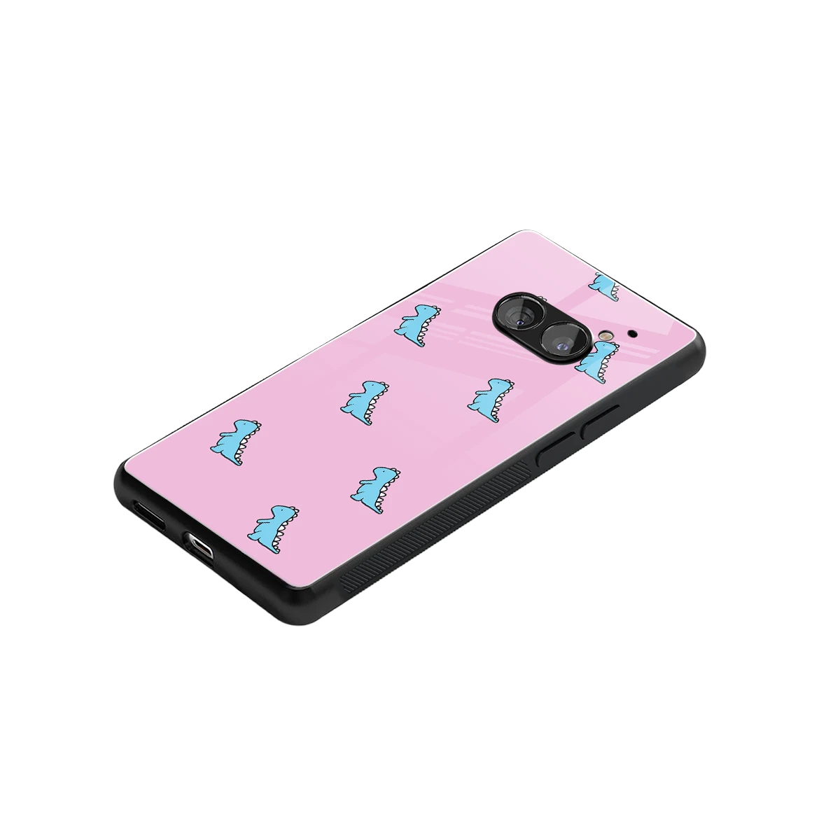 Dino Pink stylish phone case for nothing phone 2a plus | glossy glass and slim fit