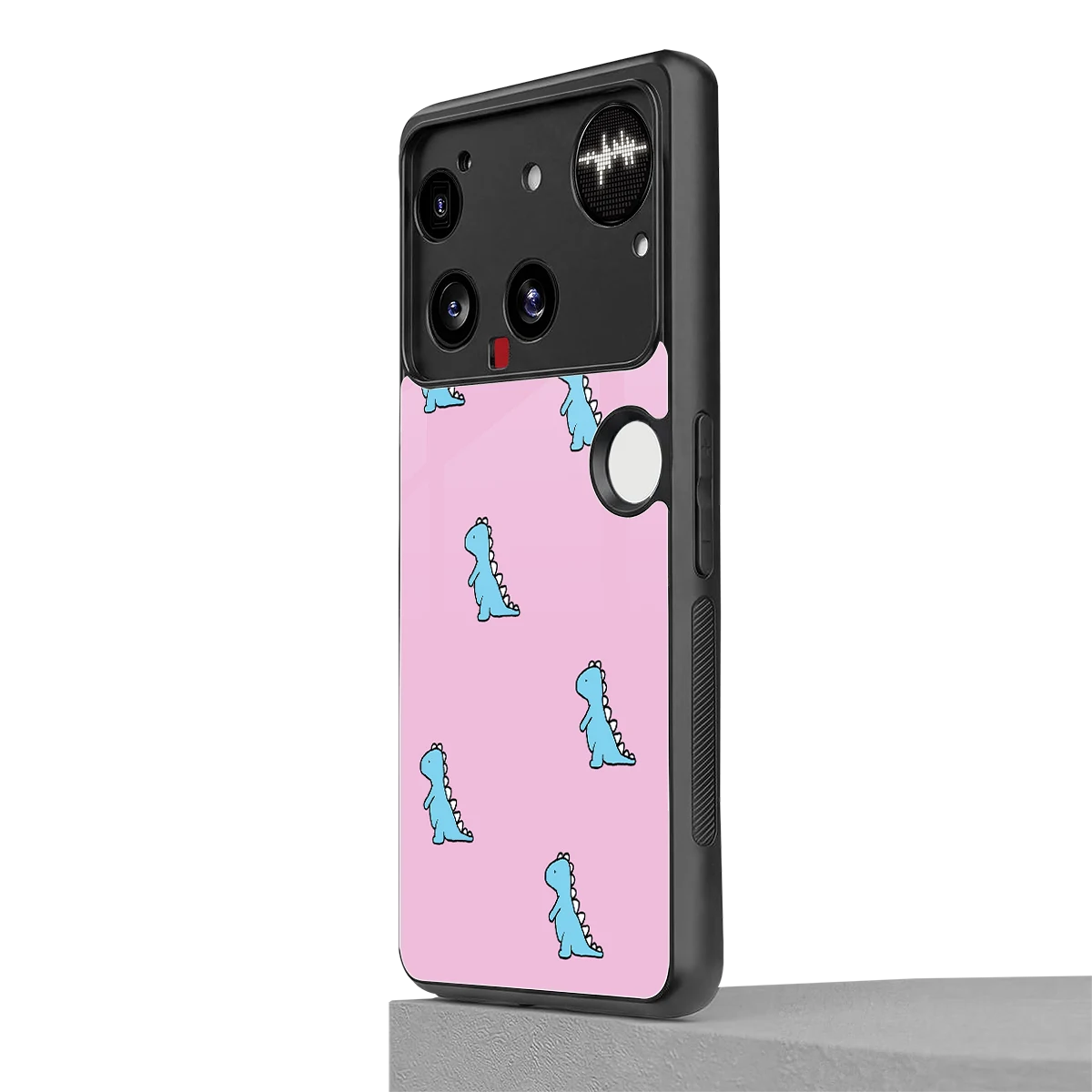 Dino Pink nothing phone 3 mobile cover | shockproof glass phone case