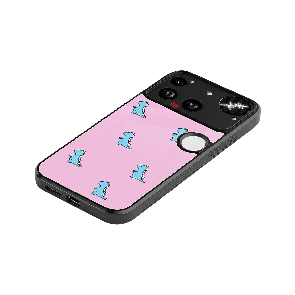Dino Pink stylish phone case for nothing phone 3 | glossy glass and slim fit