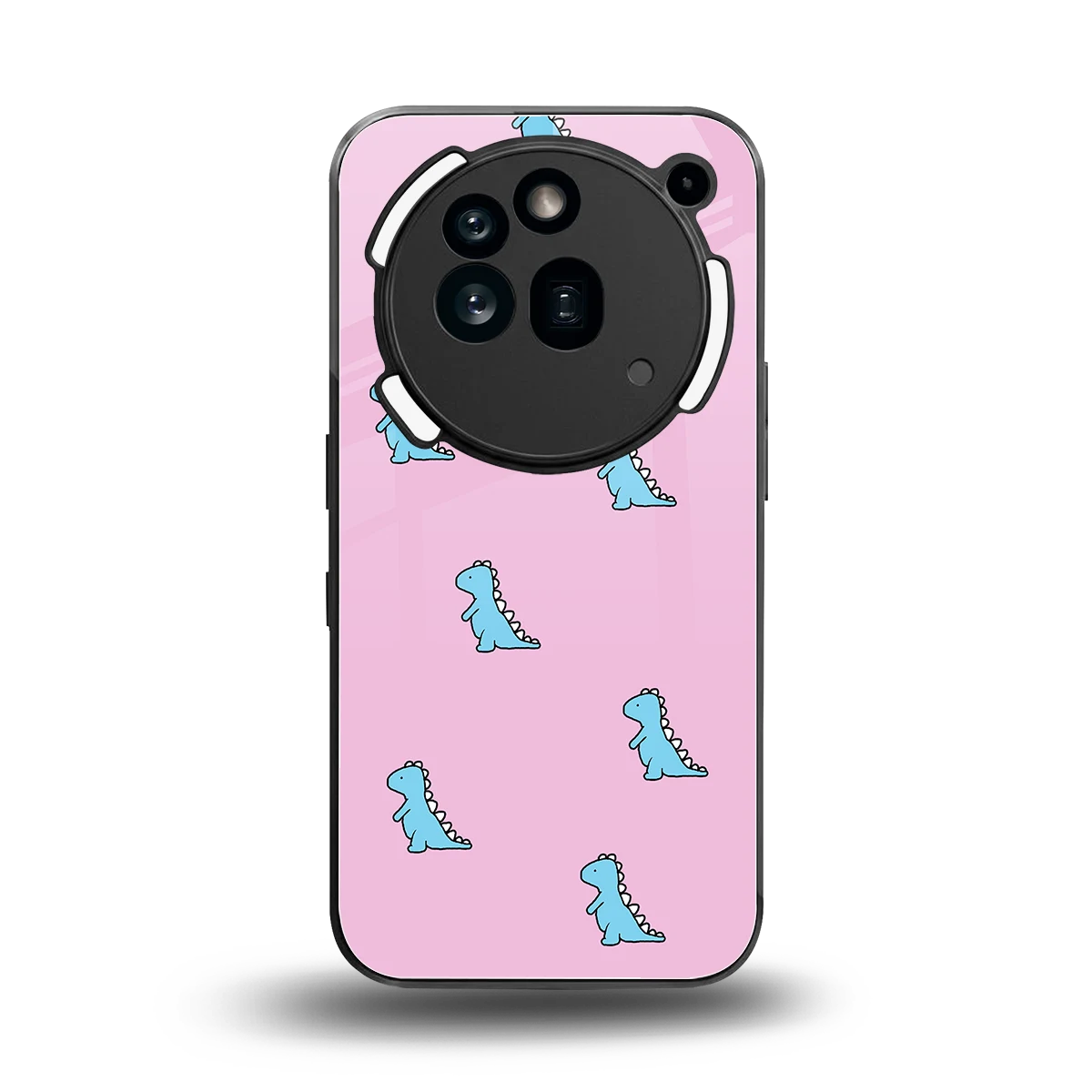 Dino Pink back phone cover | glass case for nothing phone 3a pro