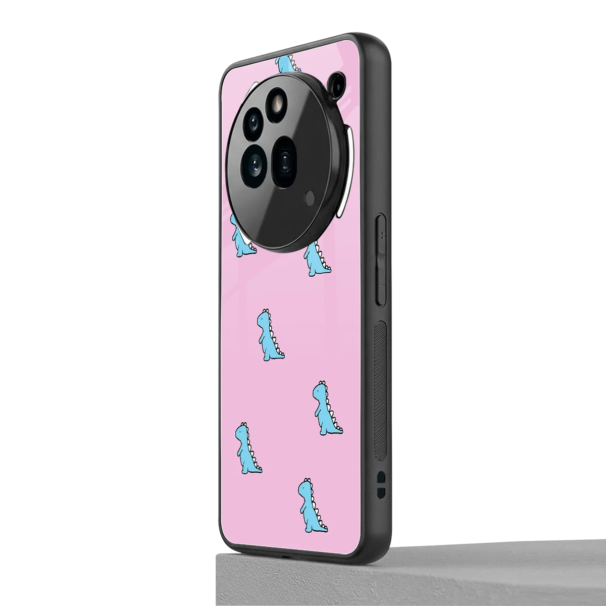 Dino Pink nothing phone 3a pro mobile cover | shockproof glass phone case