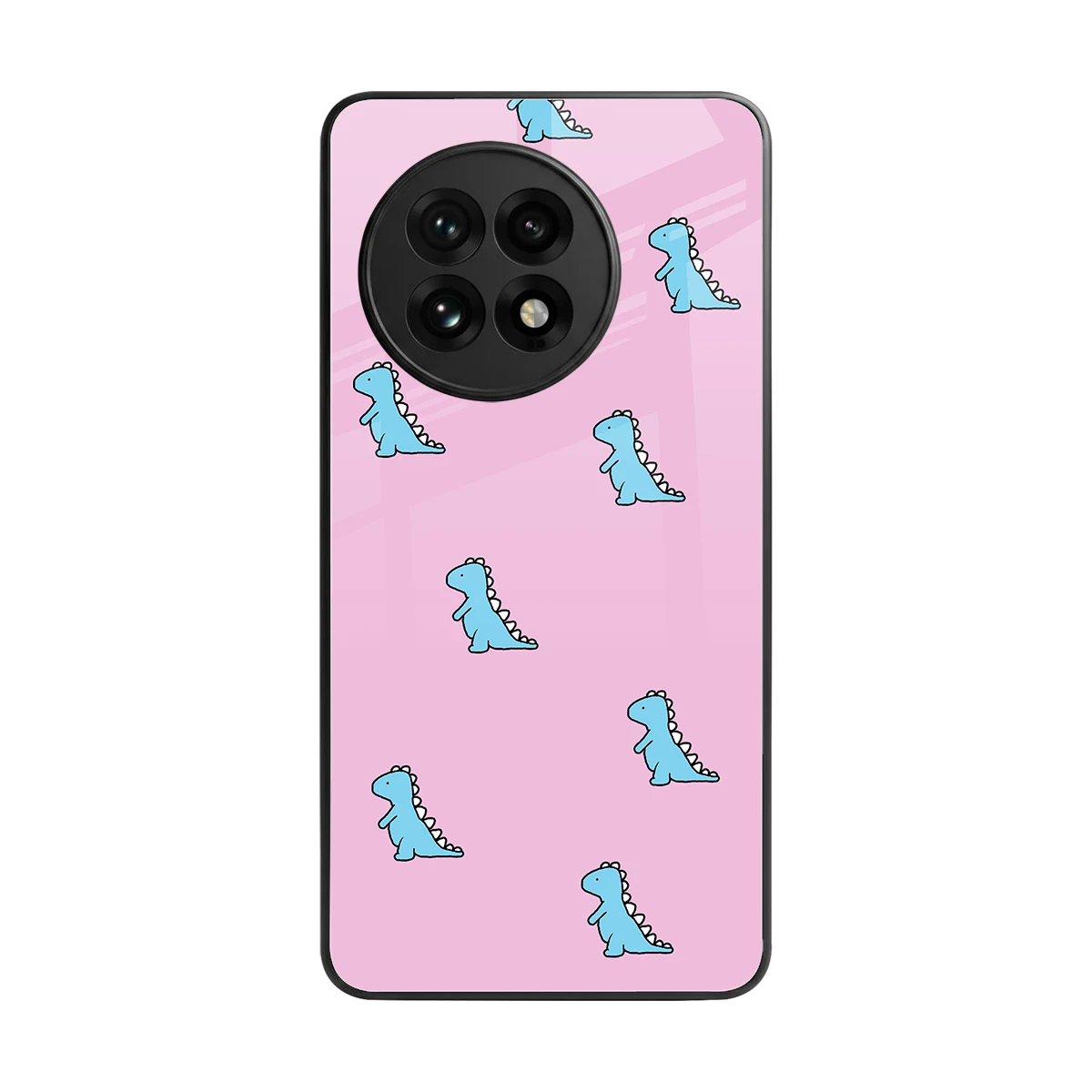 Dino Pink back phone cover | glass case for oneplus 13r