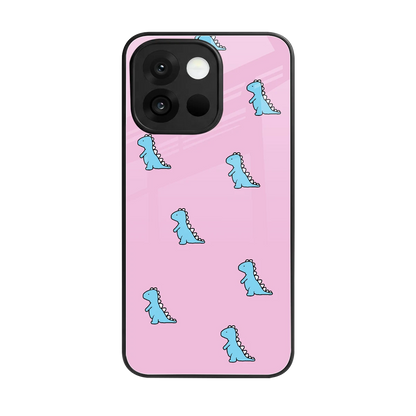Dino Pink back phone cover | glass case for oneplus 13s