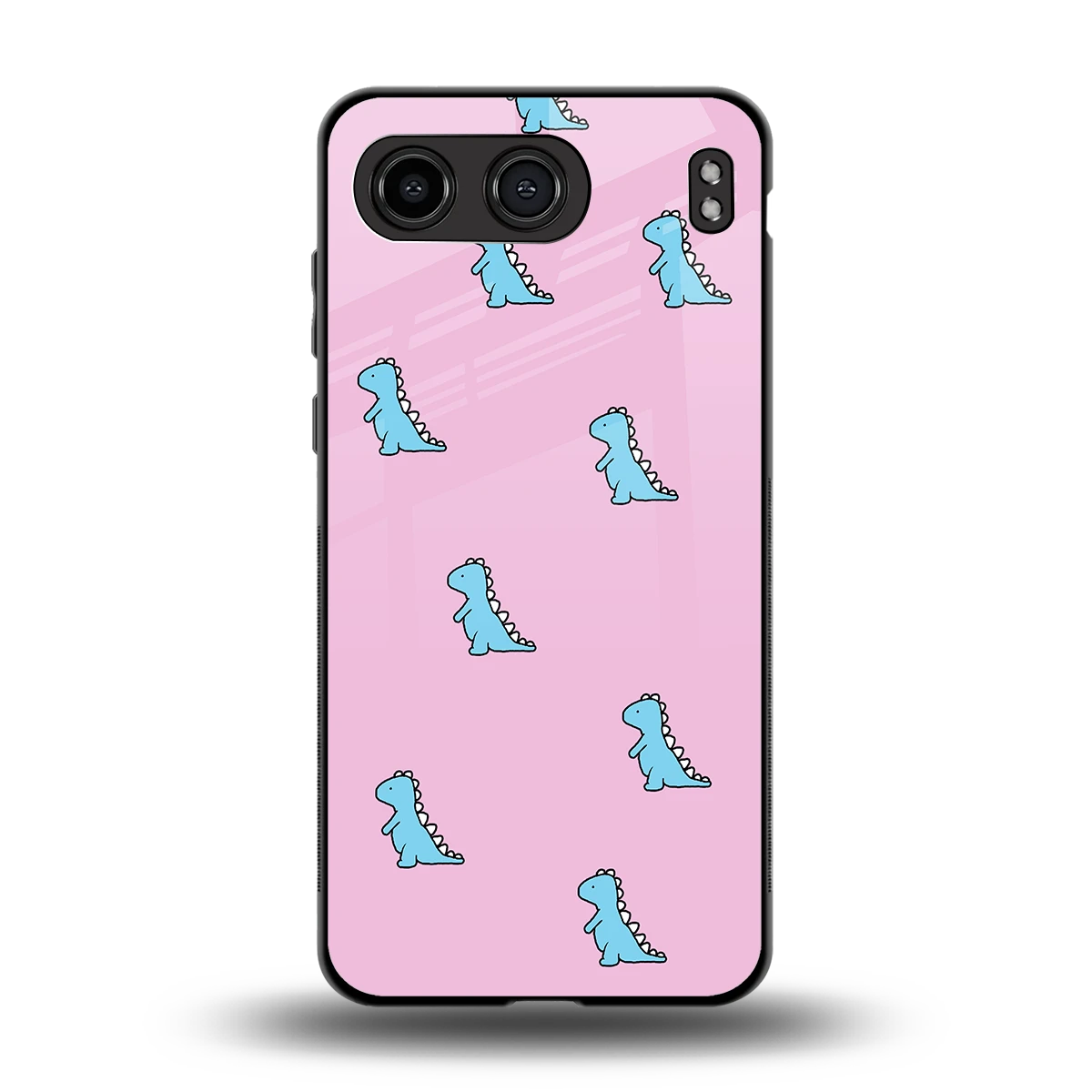 Dino Pink back phone cover | glass case for oneplus nord 4