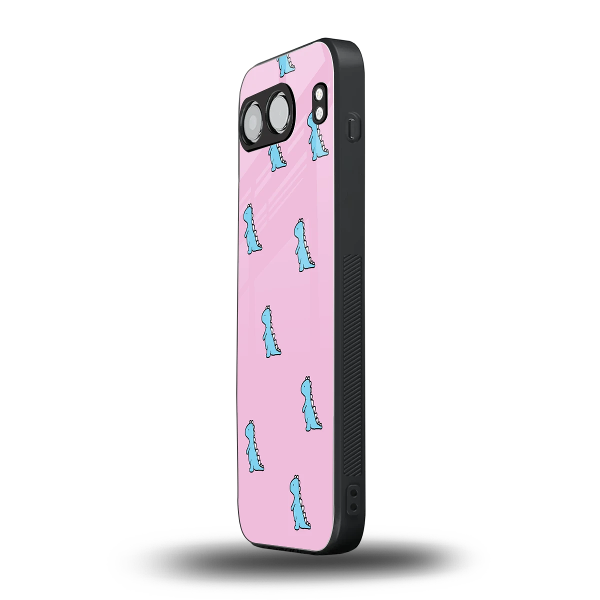 Dino Pink oneplus nord 4 mobile cover | shockproof glass phone case