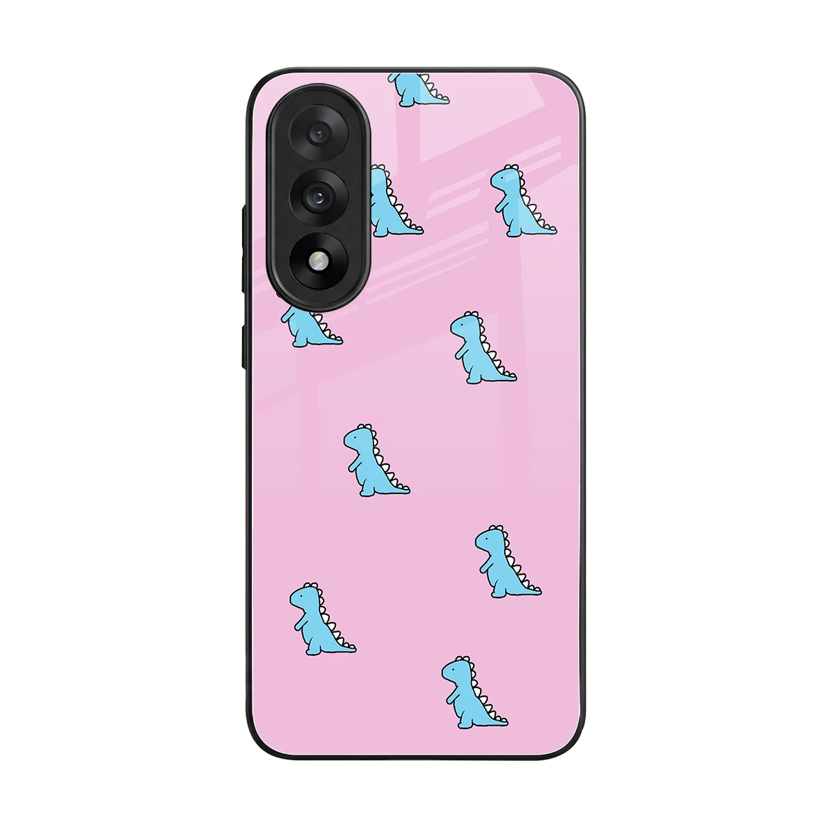 Dino Pink back phone cover | glass case for oneplus nord 5