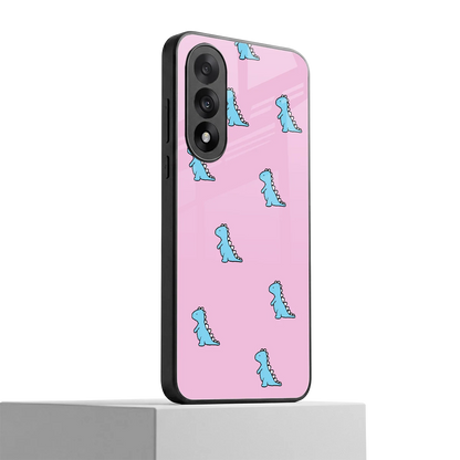 Dino Pink oneplus nord 5 mobile cover | shockproof glass phone case