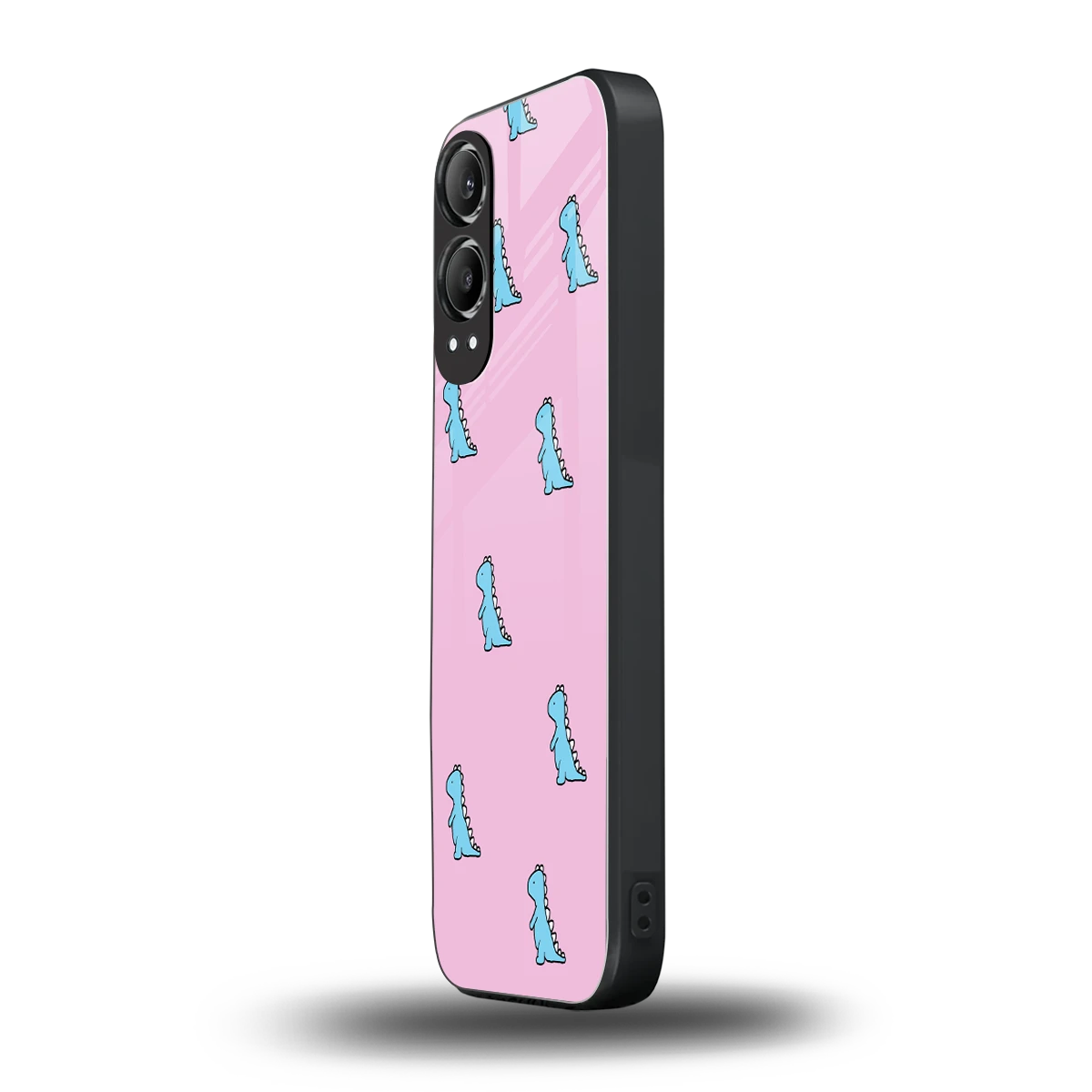 Dino Pink oneplus nord ce 4 lite mobile cover | shockproof glass phone case
