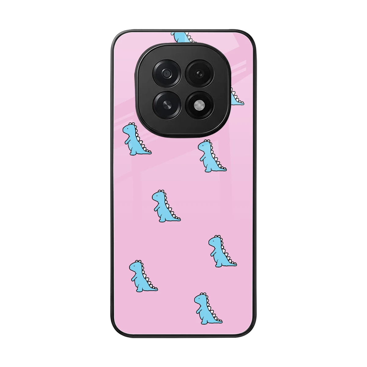 Dino Pink back phone cover | glass case for oppo f29 5g