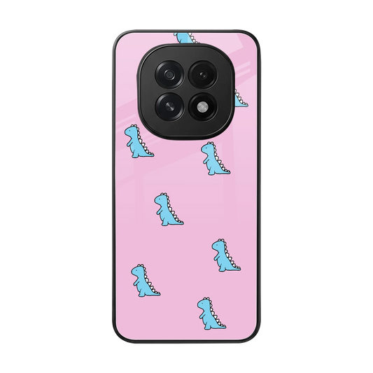 Dino Pink back phone cover | glass case for oppo f29 5g