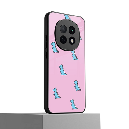 Dino Pink oppo f29 pro 5g mobile cover | shockproof glass phone case