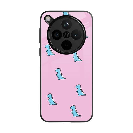 Dino Pink back phone cover | glass case for oppo find x8