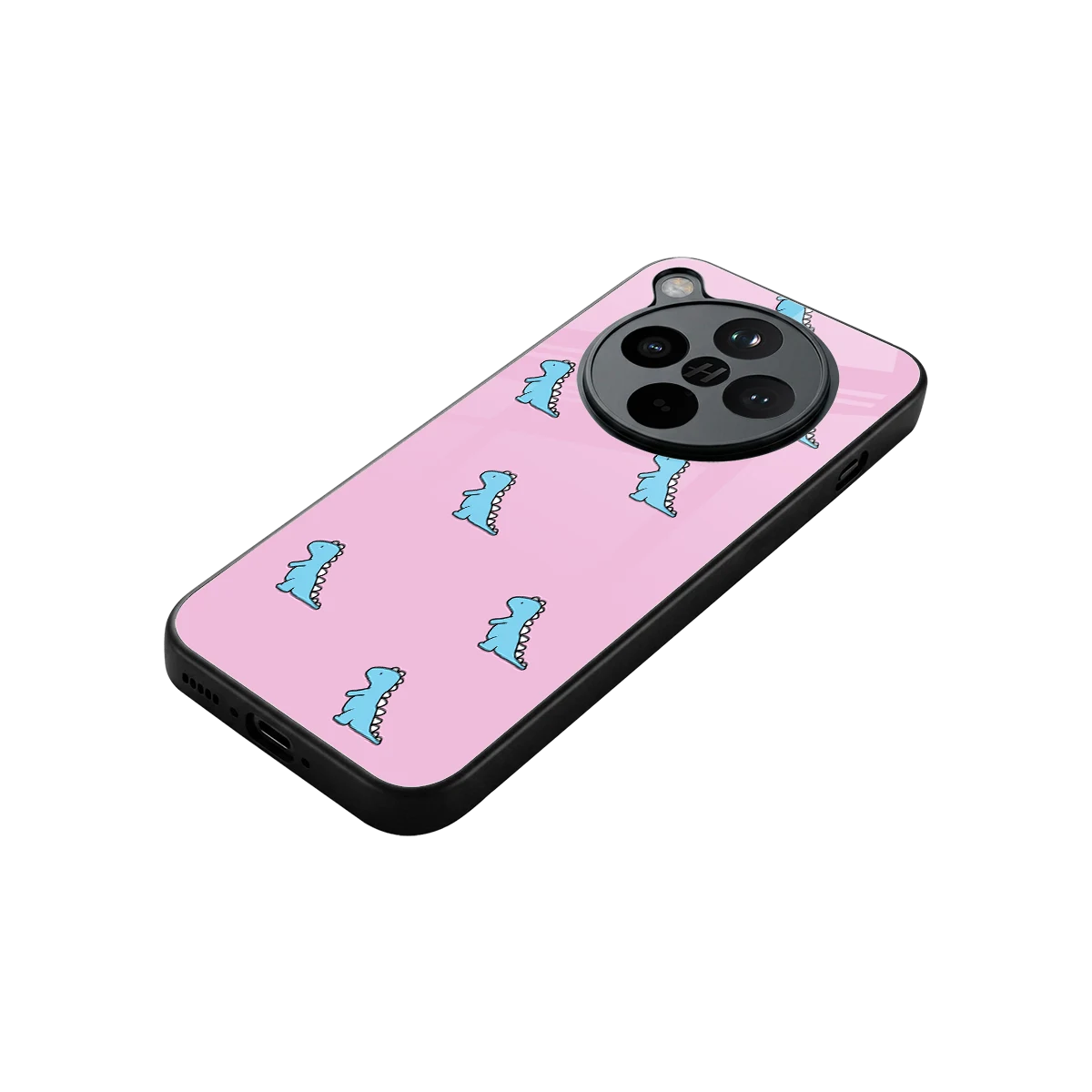 Dino Pink stylish phone case for oppo find x8 | glossy glass and slim fit