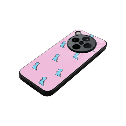 Dino Pink stylish phone case for oppo find x8 | glossy glass and slim fit