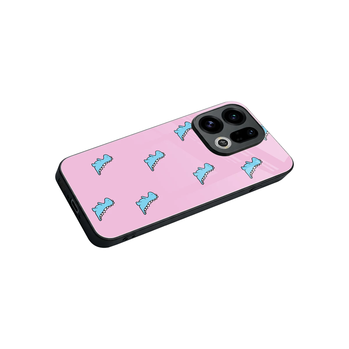 Dino Pink stylish phone case for oppo find x9 | glossy glass and slim fit