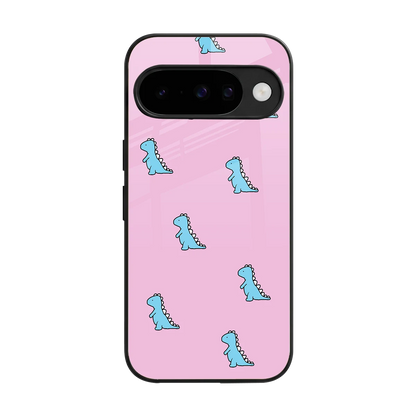 Dino Pink back phone cover | glass case for google pixel 10