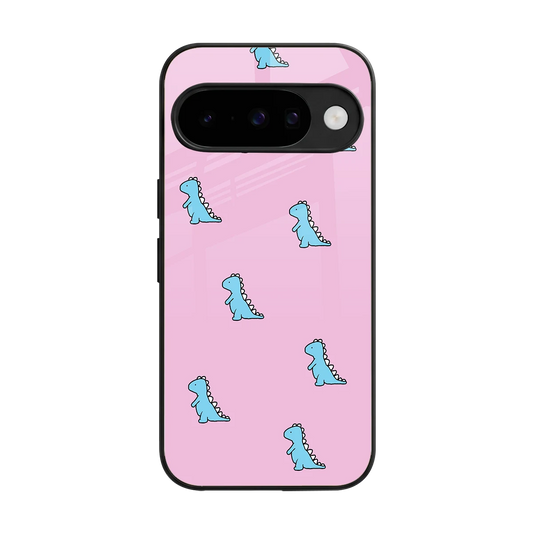 Dino Pink back phone cover | glass case for google pixel 10