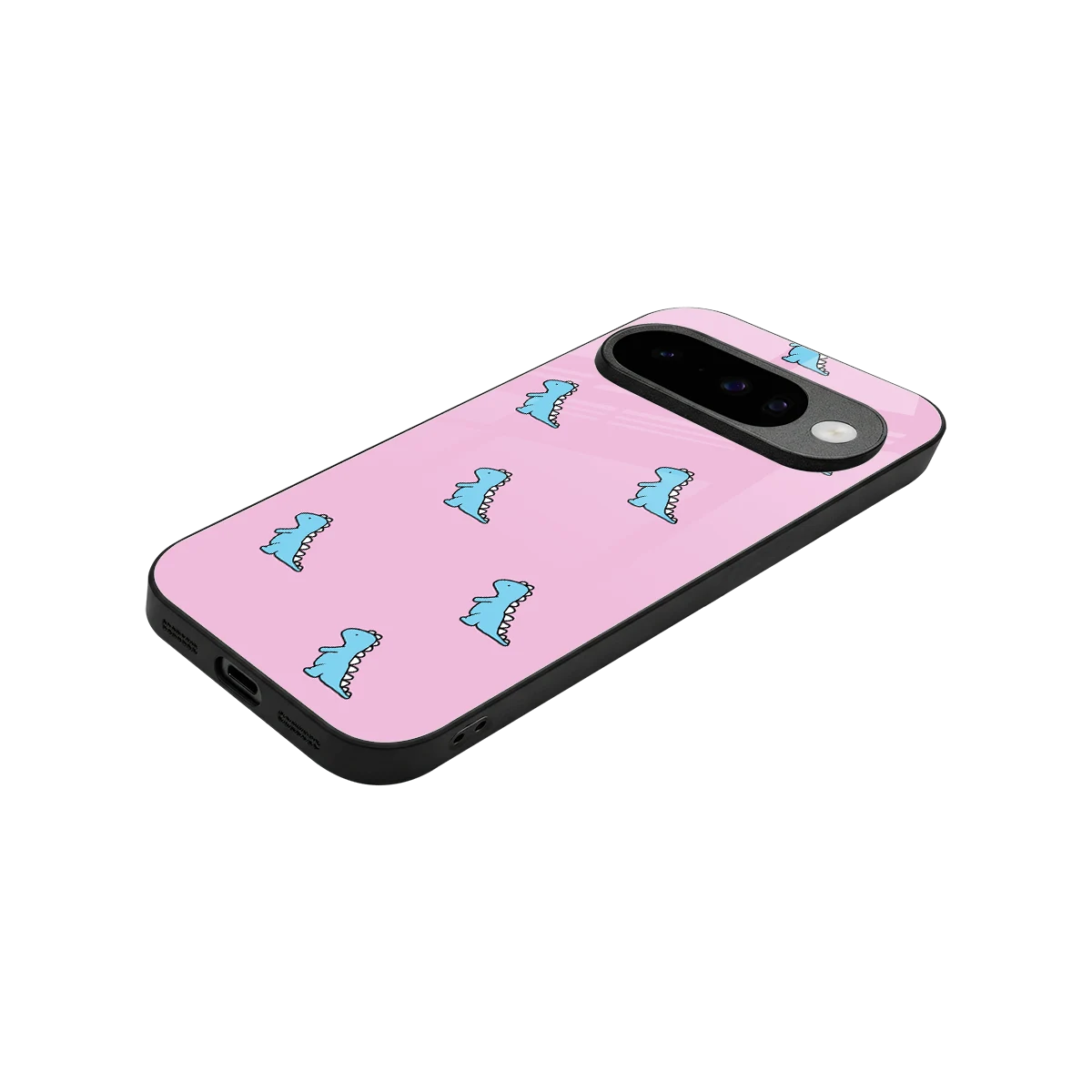 Dino Pink stylish phone case for google pixel 10 | glossy glass and slim fit