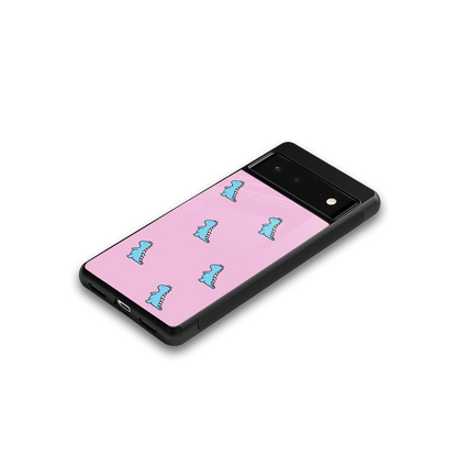 Dino Pink google pixel 6 mobile cover | shockproof glass phone case