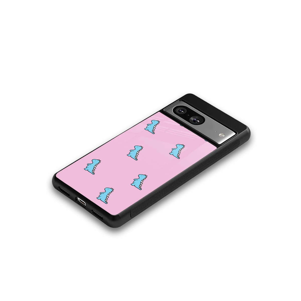 Dino Pink google pixel 8 mobile cover | shockproof glass phone case