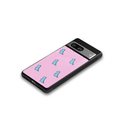 Dino Pink google pixel 8 mobile cover | shockproof glass phone case
