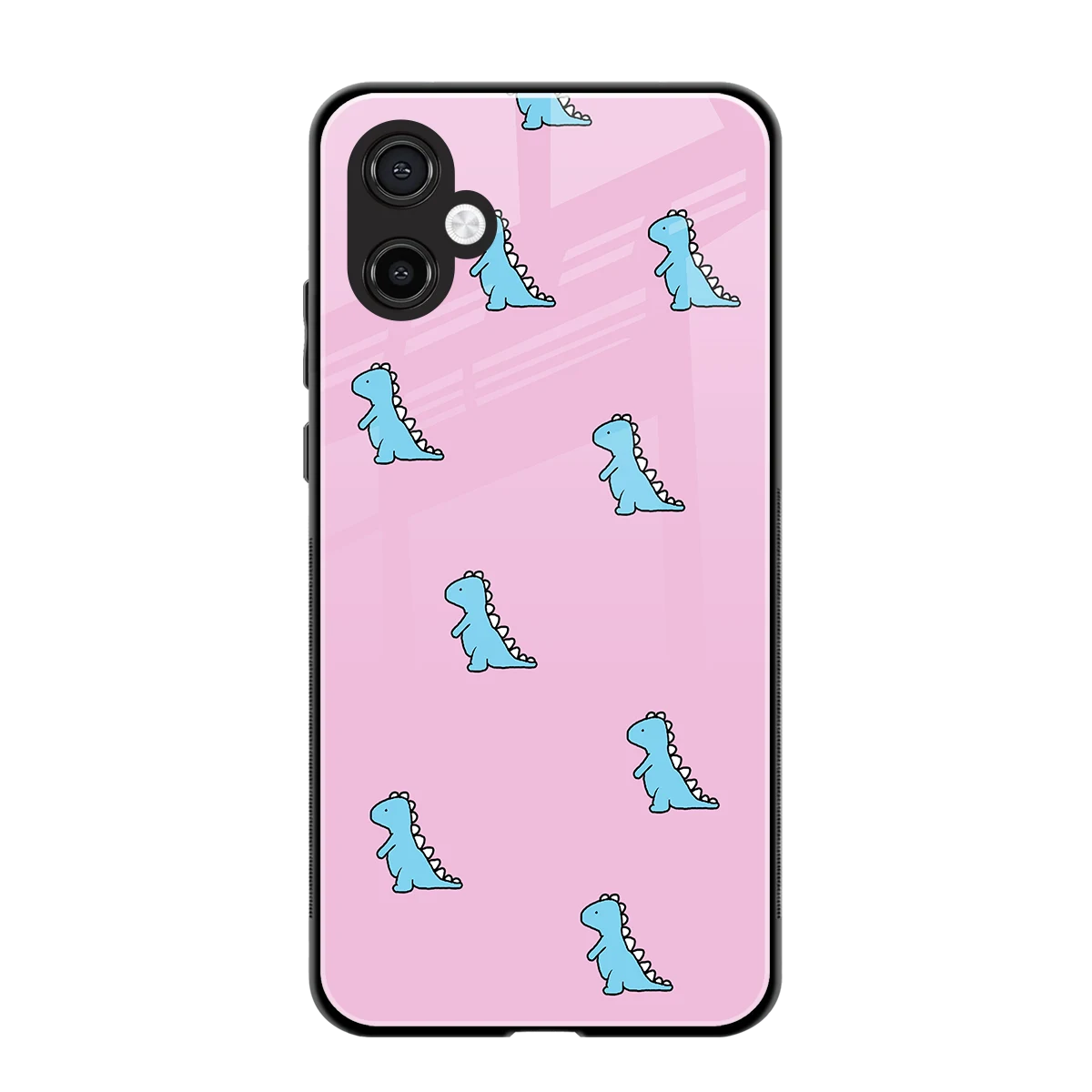Dino Pink back phone cover | glass case for samsung galaxy a06 5g