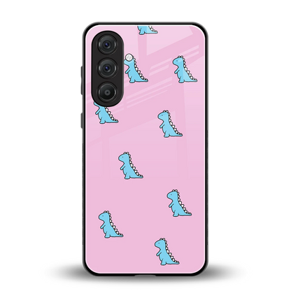 Dino Pink back phone cover | glass case for samsung galaxy a37 5g