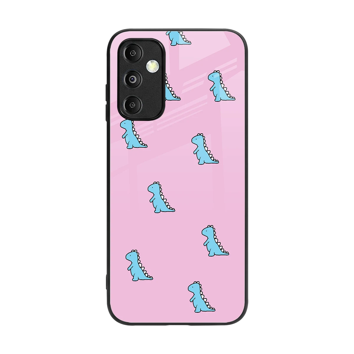 Dino Pink back phone cover | glass case for samsung galaxy m14 5g