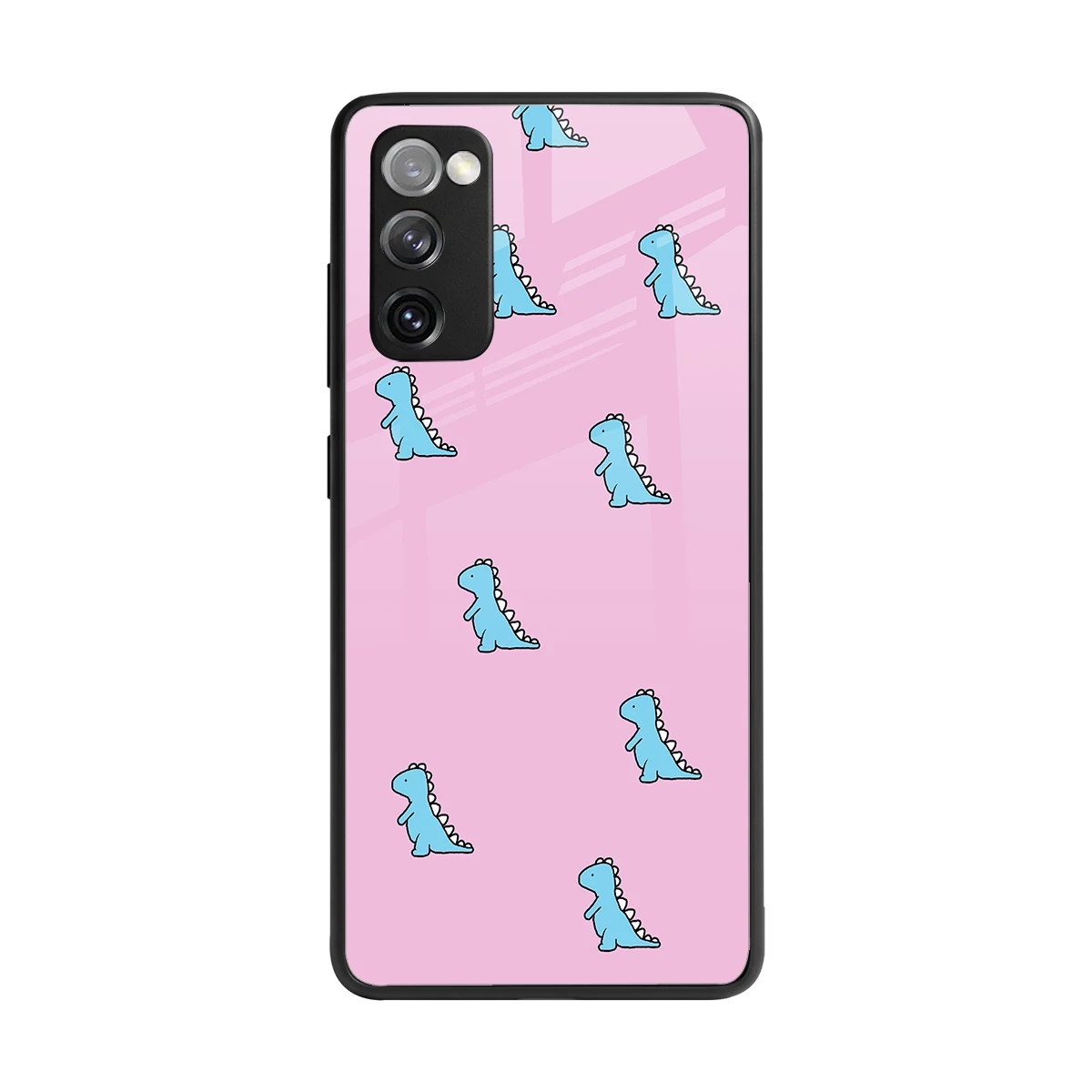 Dino Pink back phone cover | glass case for samsung galaxy s20 fe