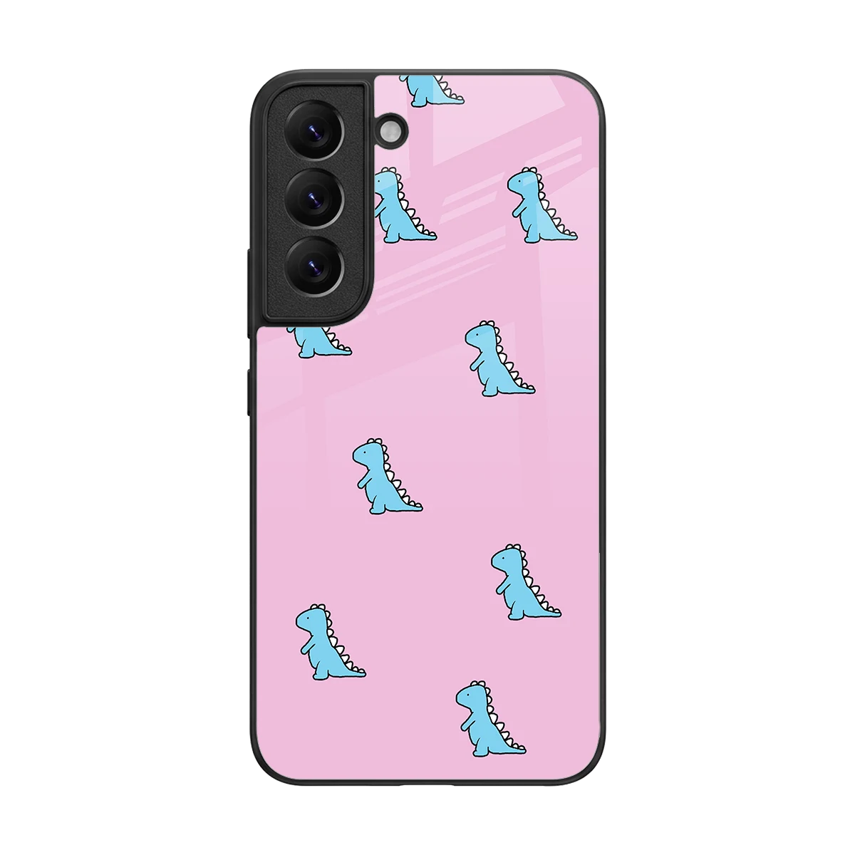 Dino Pink back phone cover | glass case for samsung galaxy s22