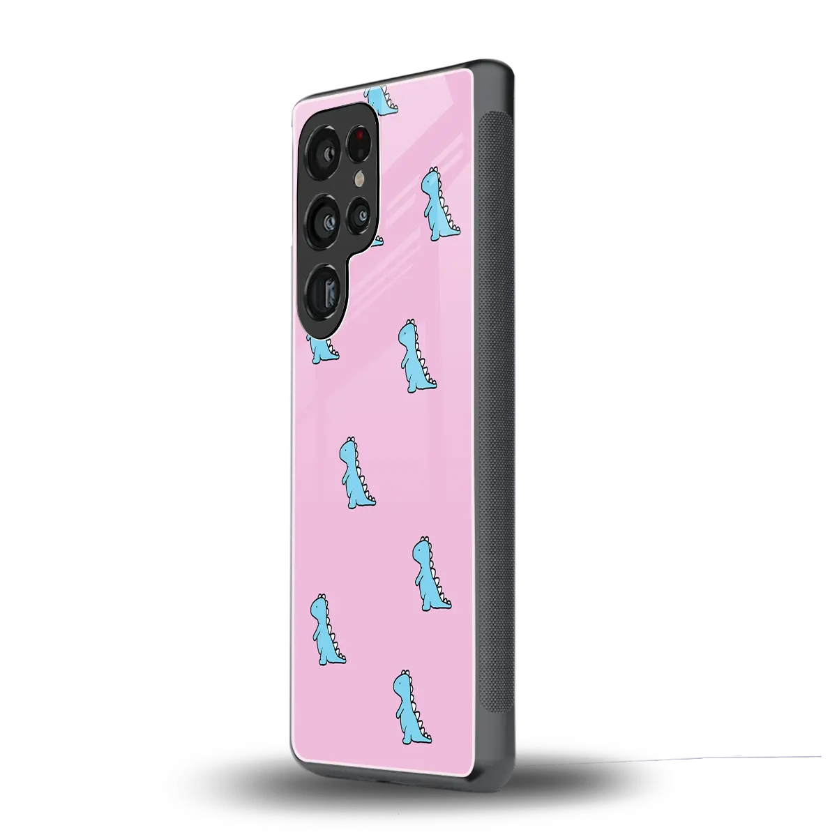 Dino Pink samsung galaxy s25 ultra mobile cover | shockproof glass phone case