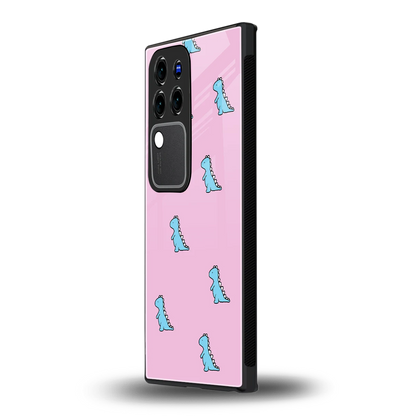 Dino Pinkvivo v30 pro mobile cover | shockproof glass phone case