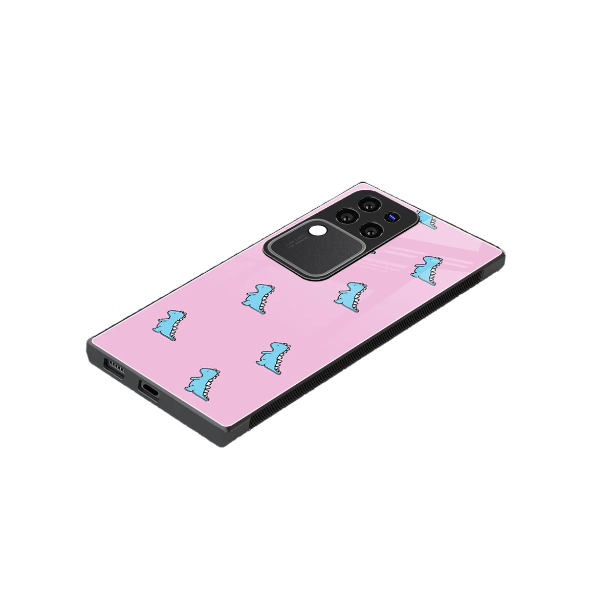 Dino Pink stylish phone case forvivo v30 pro | glossy glass and slim fit