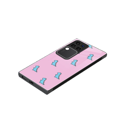 Dino Pink stylish phone case forvivo v30 pro | glossy glass and slim fit