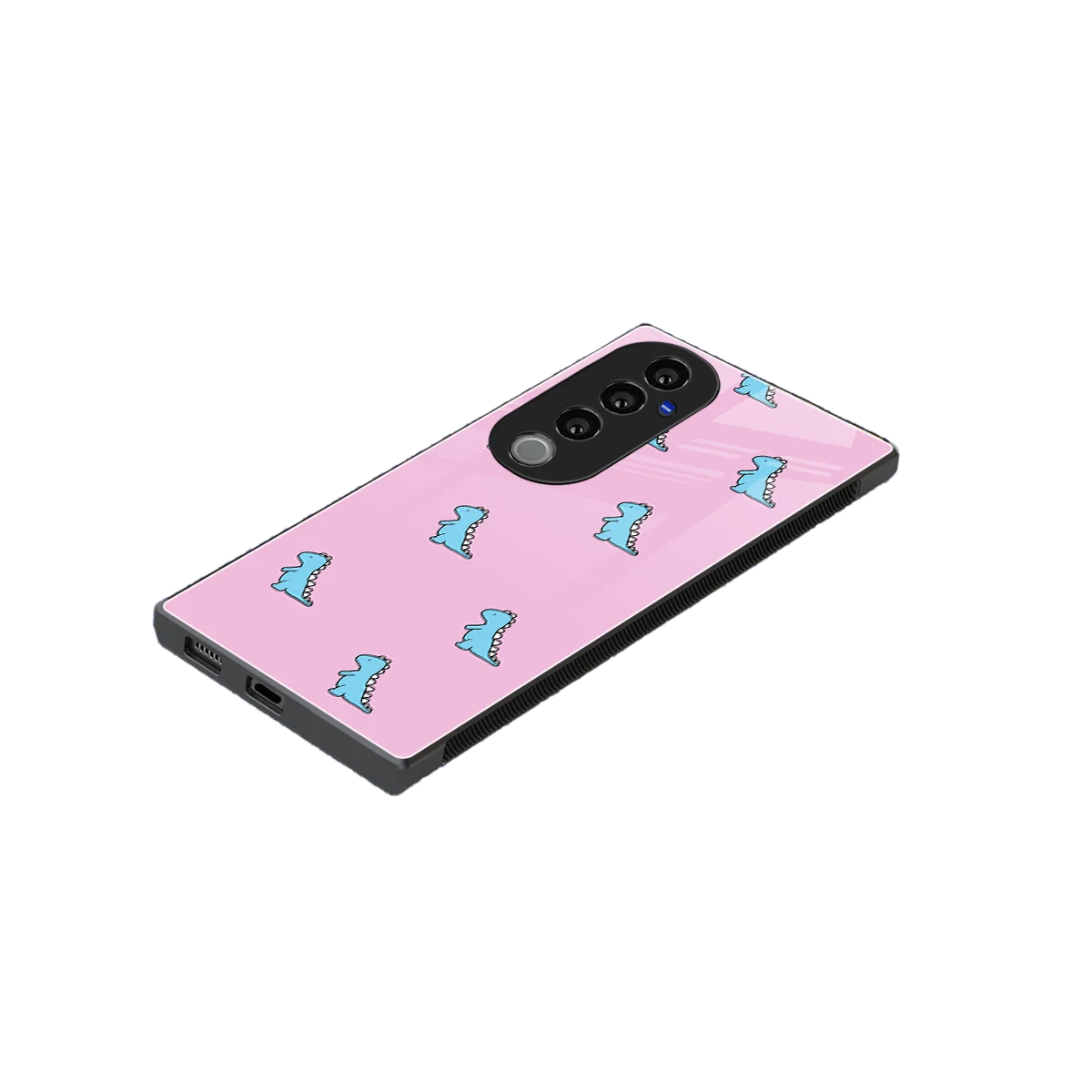 Dino Pink stylish phone case for vivo v40 pro | glossy glass and slim fit