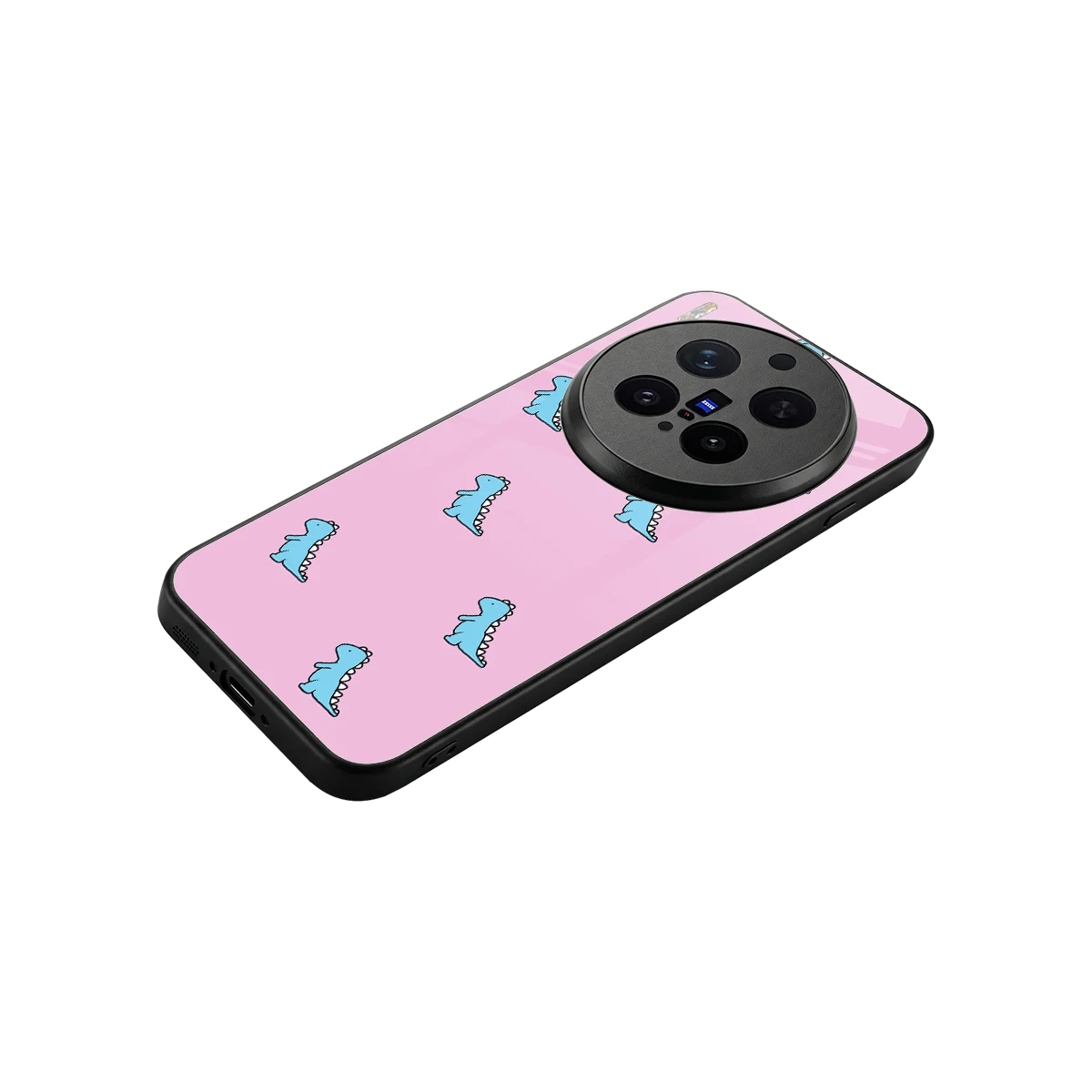Dino Pink stylish phone case for vivo x300 pro | glossy glass and slim fit